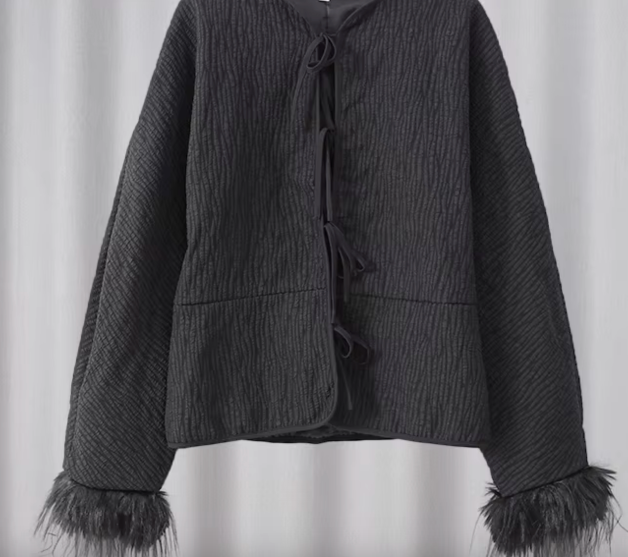 Black Parisian Feather jacket